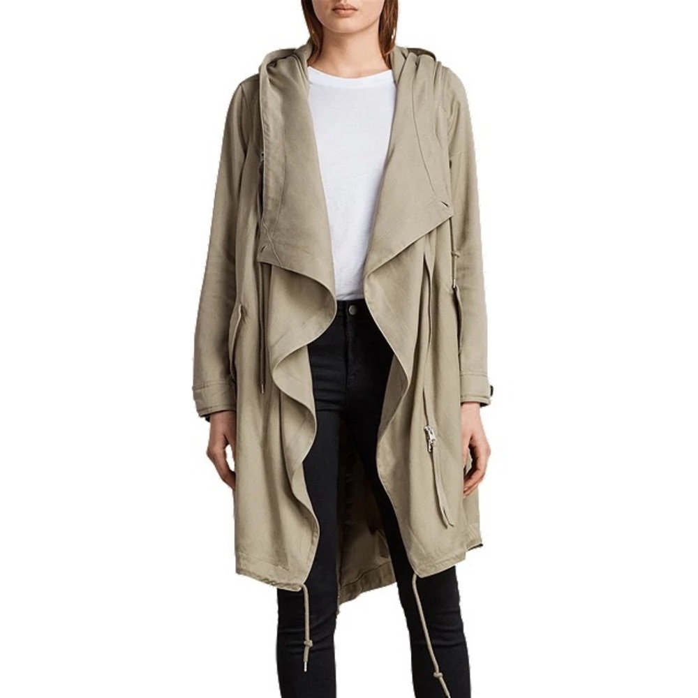 AllSaints Green Portere Parka Jacket